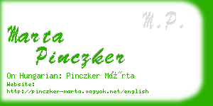 marta pinczker business card